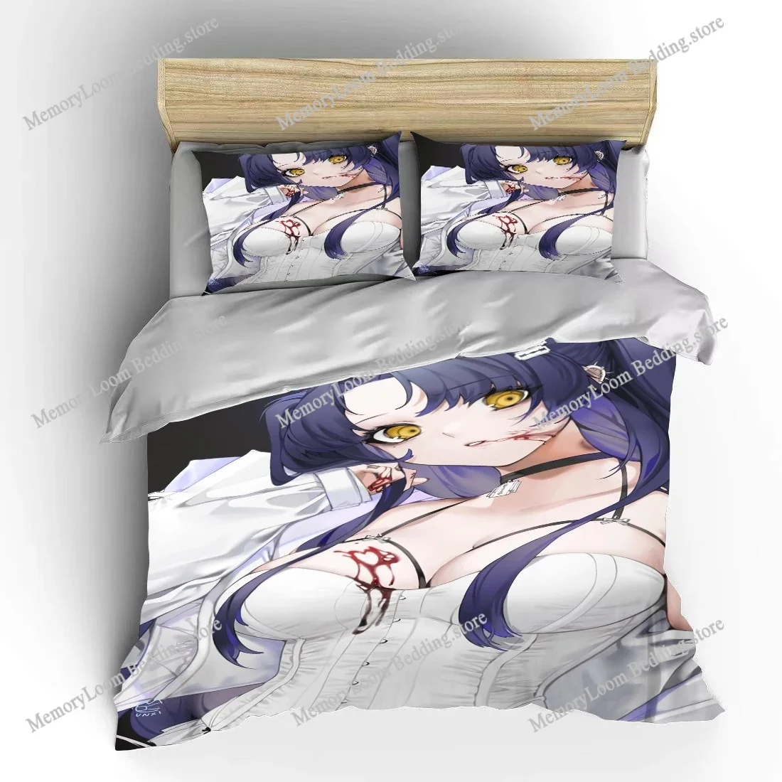 Japanese Anime Moe Soft Bedding Set Single-Twin-Full-Queen-King Size Adult Kid Bedroom Breathable Duvet Cover Bed Sheet Set 2025