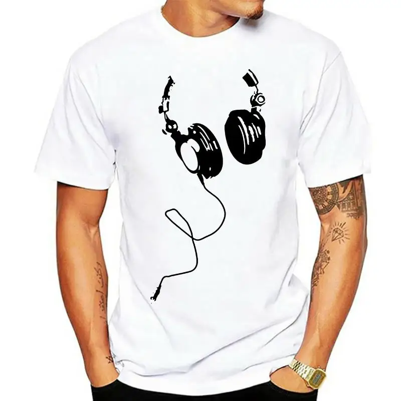 

Hip Hop Music Dj Men Shirt With Headphones - Short Sleeve Getto Rap Tee Sportswear Tee Shirt