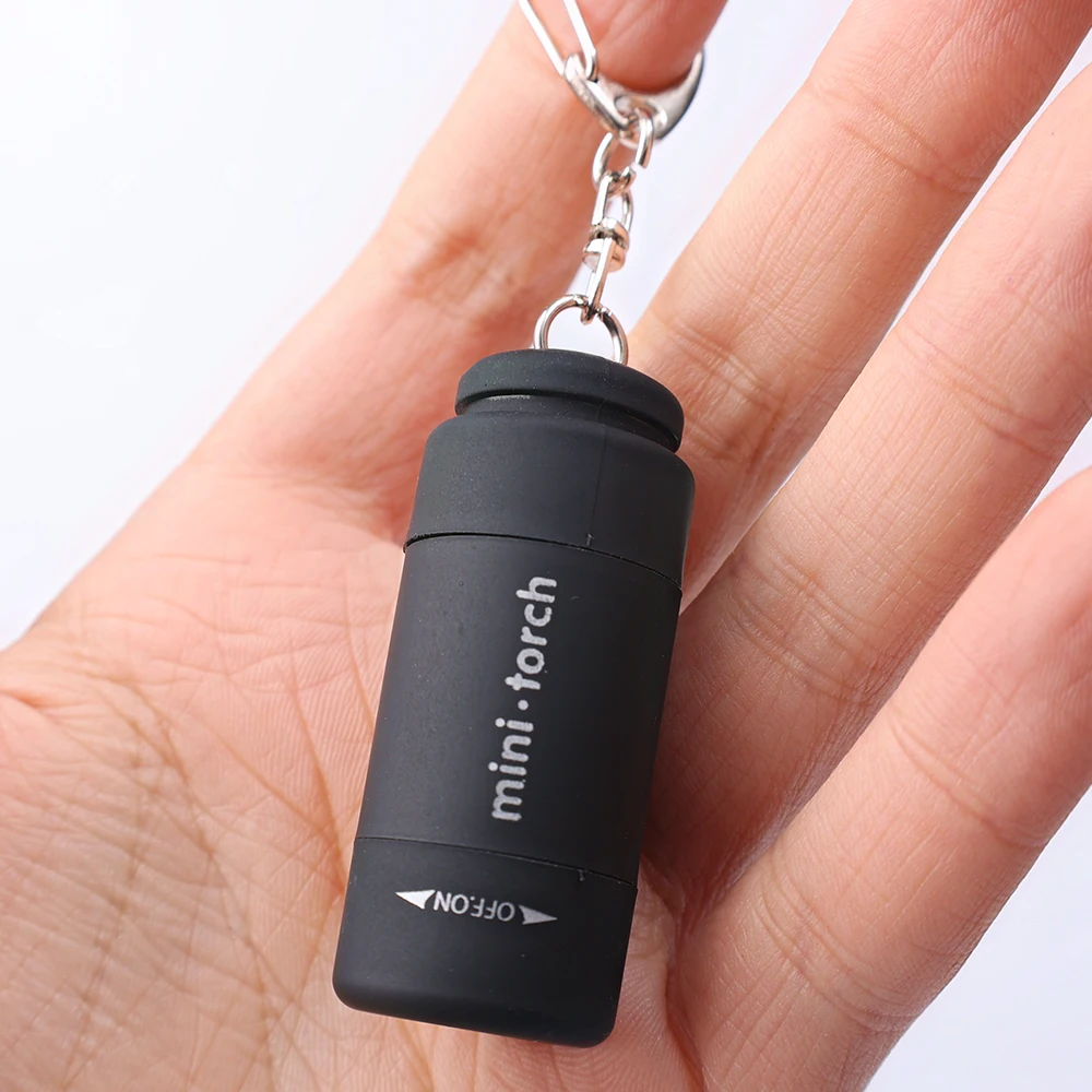 Led Mini Torch Light Powerful USB Rechargeable Waterproof Keychain Flashlight Portable Outdoor Hiking Camping Emergency Lighting