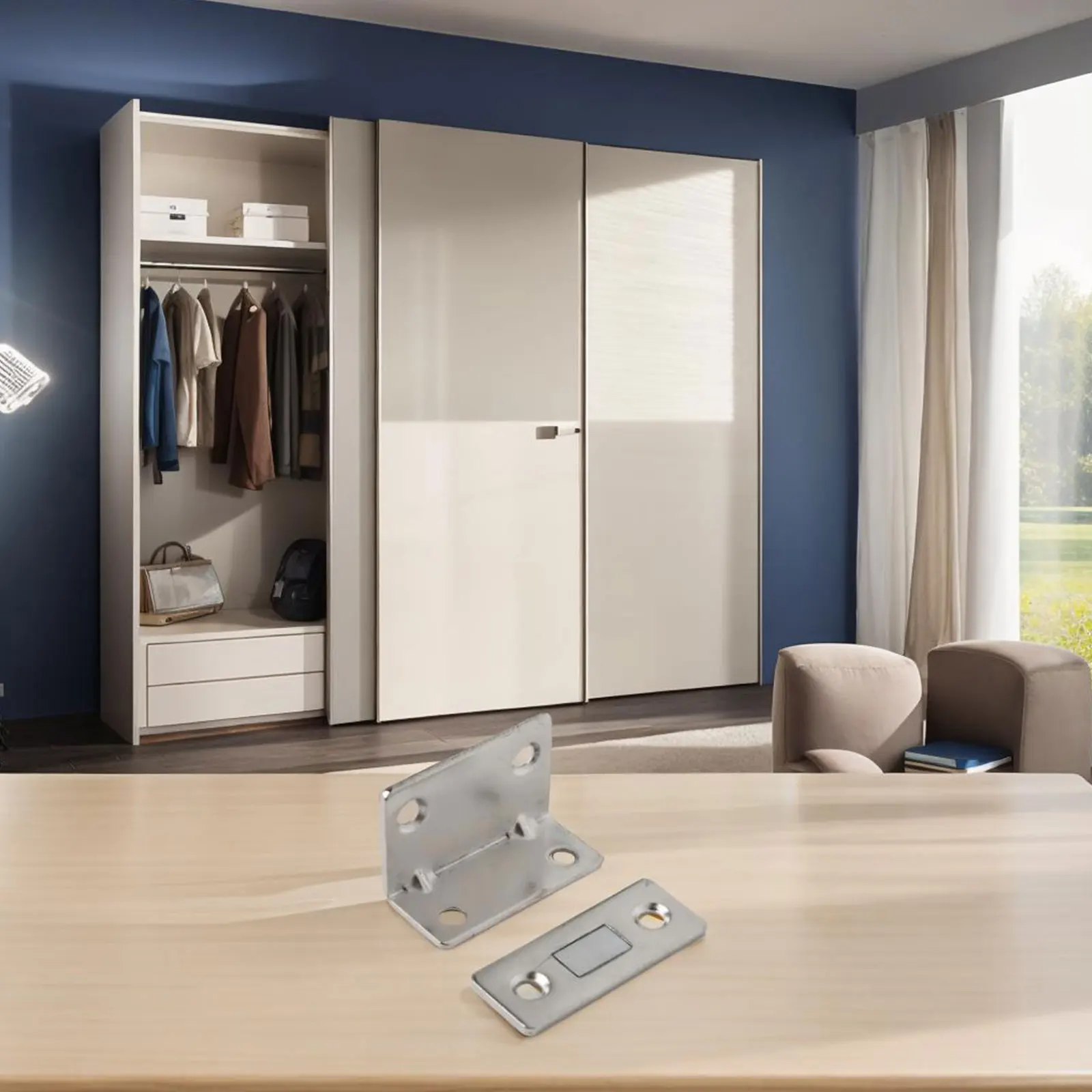 Magnetic Door Closer Strong Door Closer Magnetic Catch Latch Magnet -=For -=FurnitureCabinetCupboardUltra Self-adhesive Latch