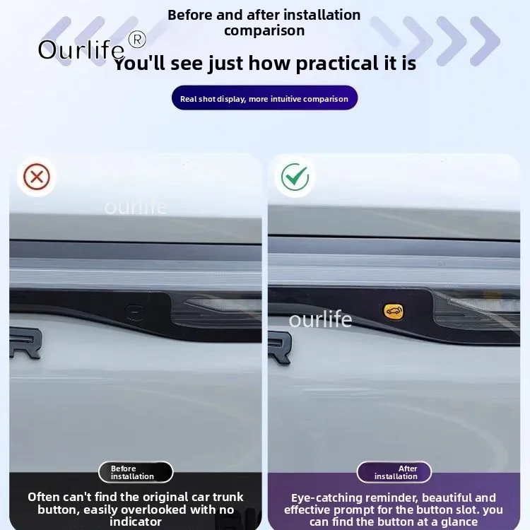 Car Trunk Switch Button Sticker For Leapmotor B10 2026 2027 Interior Auto Accessories Electric Tailgate Warning Sticker