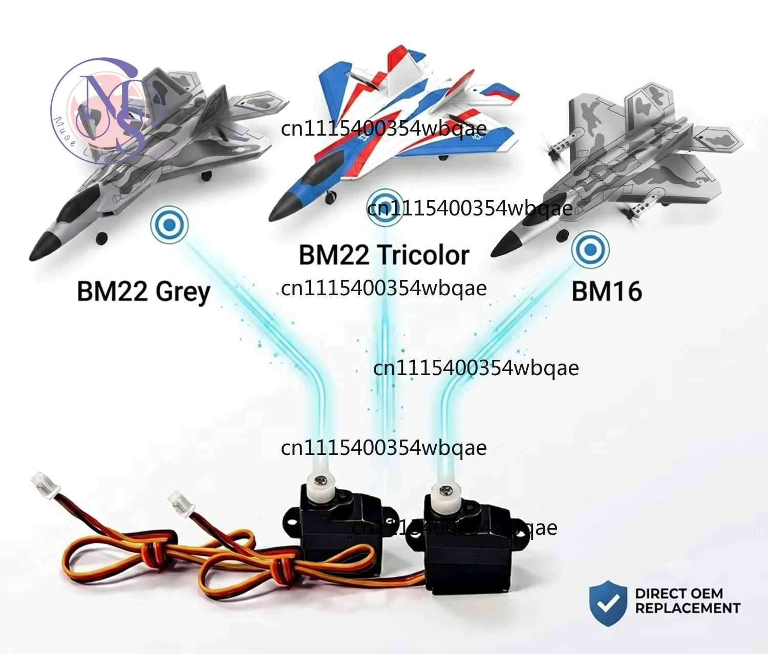 ZOCI-2Pcs 2G Digital Servo With Servo Arm Compatible F22 Fighter RC Plane BM22 BM16 RC Airplane Accessories