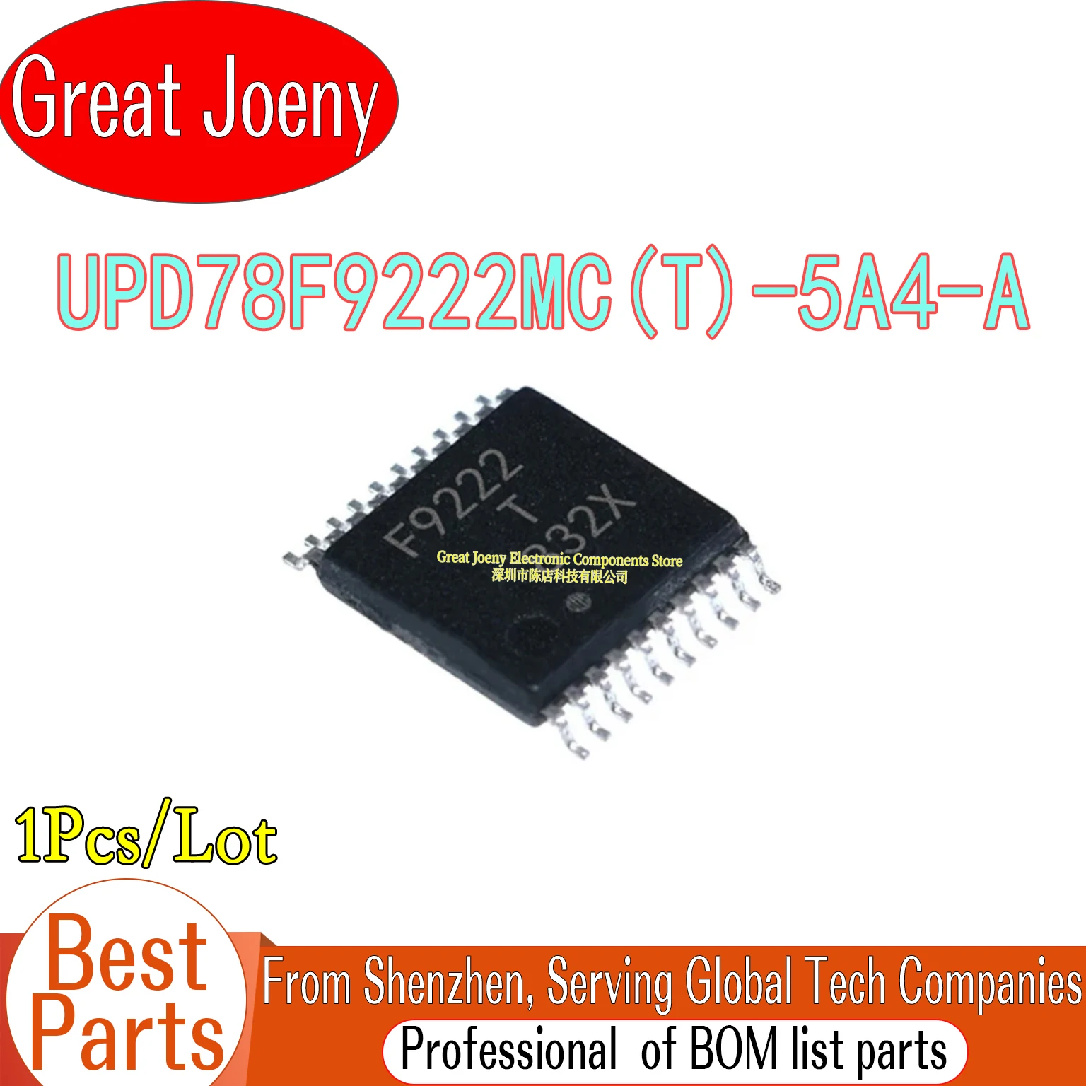 

100% New Original F9222 F9222T UPD78F9222MC(T)-5A4-A UPD78F9222MC IC MCU Chipset SSOP-20