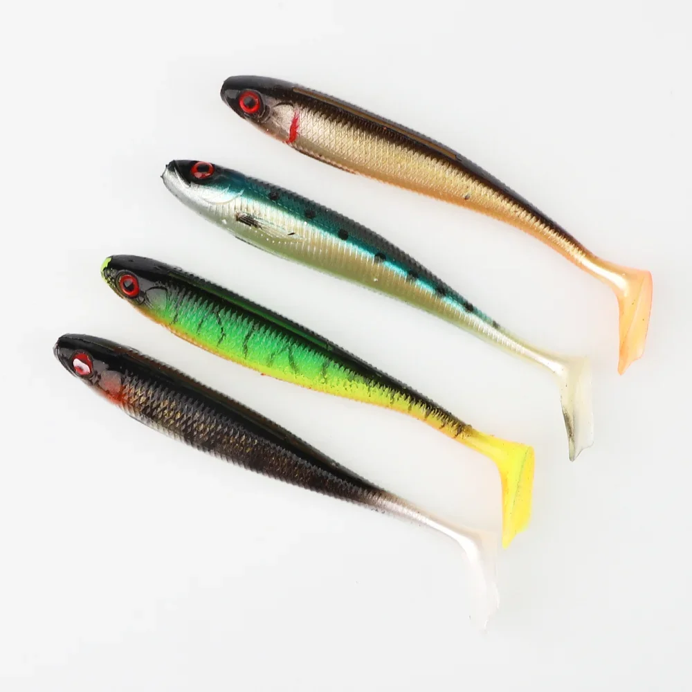 

7pcs 7mm/10mm Soft Duck Palm Tail Paddle Fishing Lures PVC Wobblers Carp Swimbait Shad Bait for Bass Pike Perch