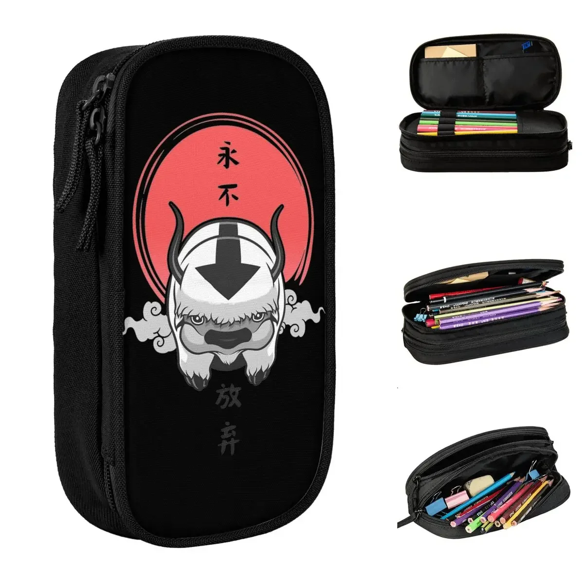 

The Last Airbender Pencil Cases Appa Pencilcases Pen Box for Student Large Storage Bags School Supplies Gift Stationery