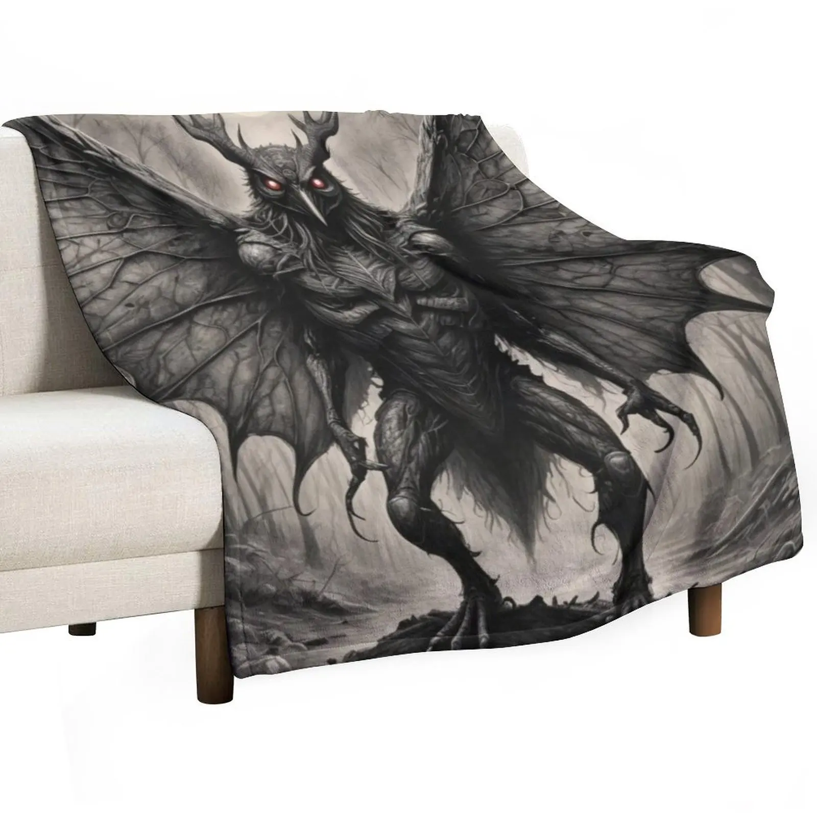 

The Mothman Cryptid Throw Blanket heavy to sleep Soft Warm Plaid on the sofa Blankets