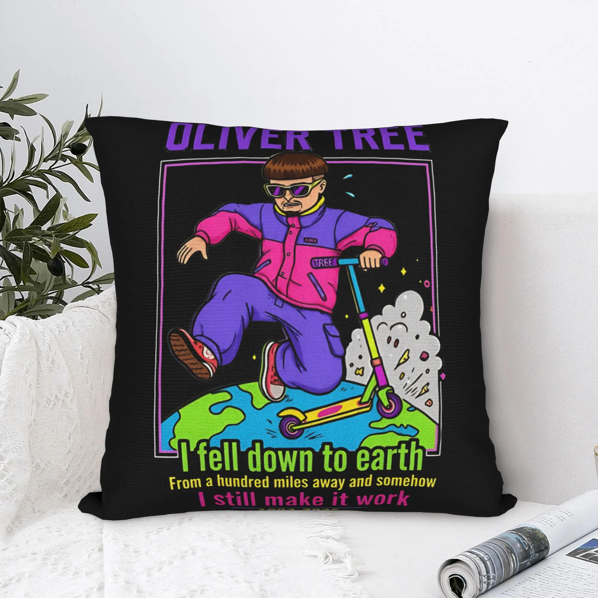 Oliver Tree Rest In Peace 1993 to 2026 Memorial Square Pillow Case  Cushion Covers Creative Decor Pillowcase for Home 40*40cm