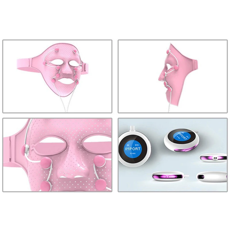 3d Gezichtsmasker Lift Massager Elektrische Ems Trillingen Aanscherping Apparaat Huid Verjonging Anti-Rimpel Acne Verwijdering Magneet Schoonheid