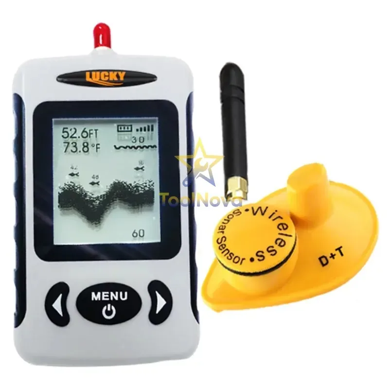 LUCKY Wireless 120 meters Range with Rod/Bait Boat Compatibility 45m Depth 90° Sonar Beam CE & RoHS Certified