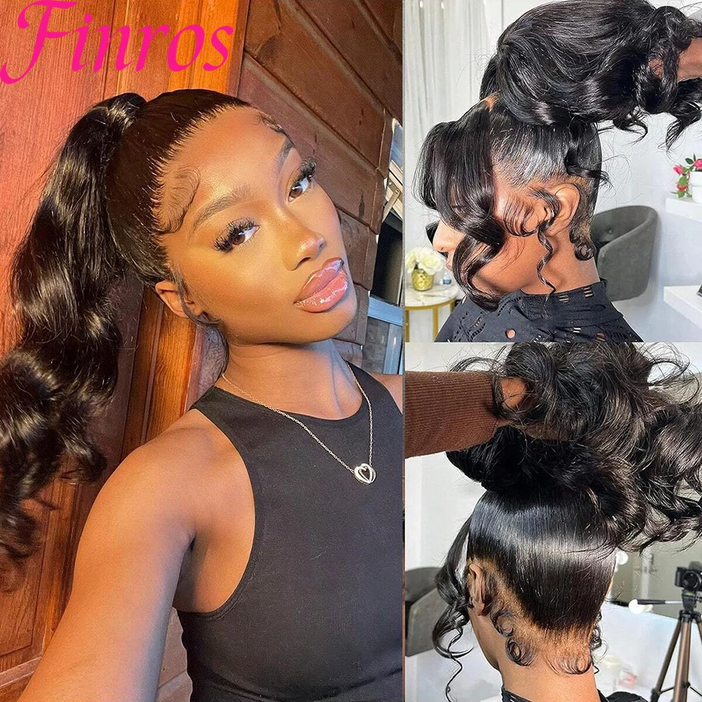 

Парик из натуральных волос с плотностью 200%, 360 Full Lace Frontal, Body Wave, HD Lace Front 13x4 13x6, черный, с кружевной застежкой 4x4 5x5