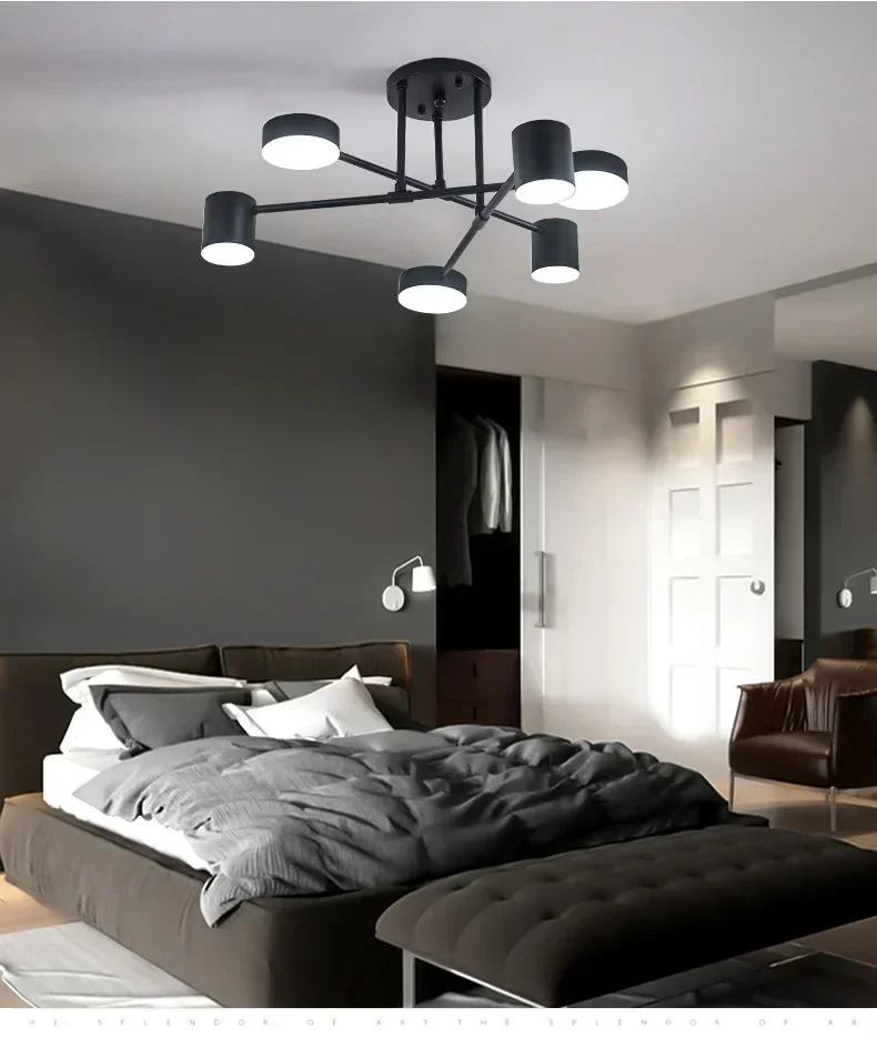 Kitchen Mid Century Led Chandelier Ceiling Lamp For Living Room Bedroom Home Decor Lighting Bar Ceiling Lights  AC 110/220V