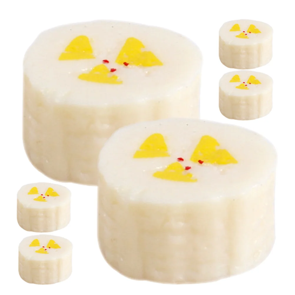 6 Pcs Bananas Simulated Segments Plastic Slices Decorations 200X200X150CM Ornaments White Kitchen Photography Props