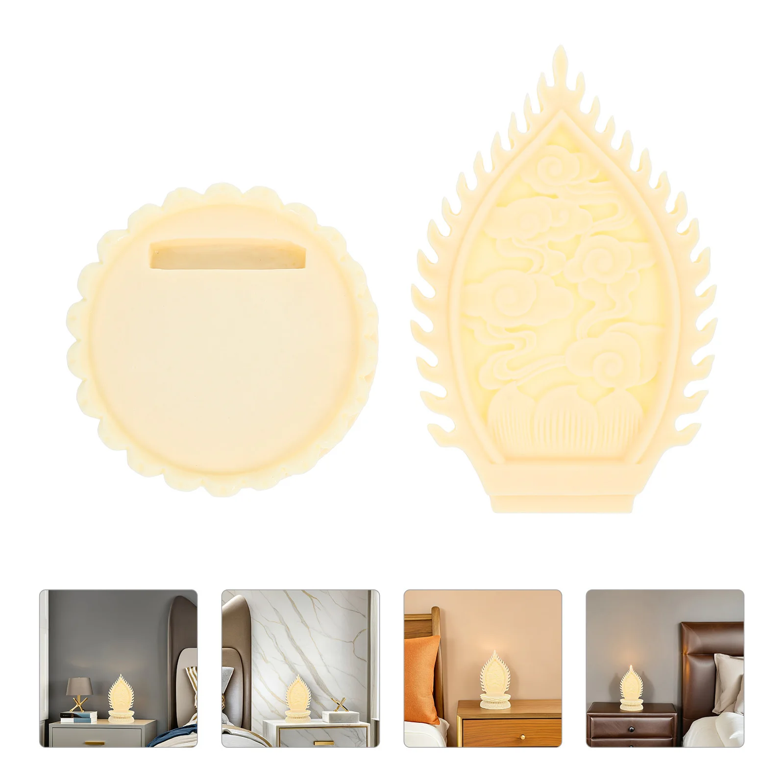 

Avalokitesvara Statue Base Round Carving Display Stand Ivory Nut Material For Buddhist Home Temple Decoration Pedestal