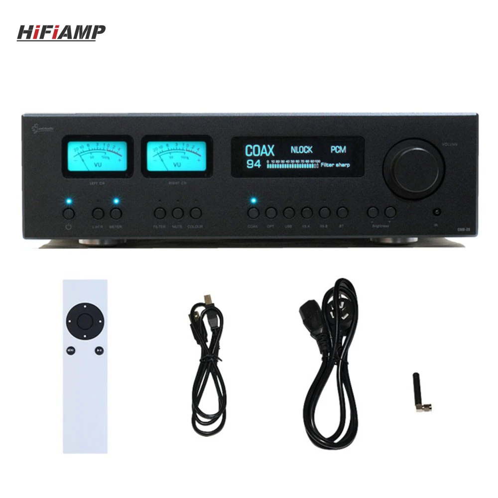 Leafaudio CMD29 Dual AK4499EX DSD Balanced Audio Decoder DAC Bluetooth with Blue VU Meter