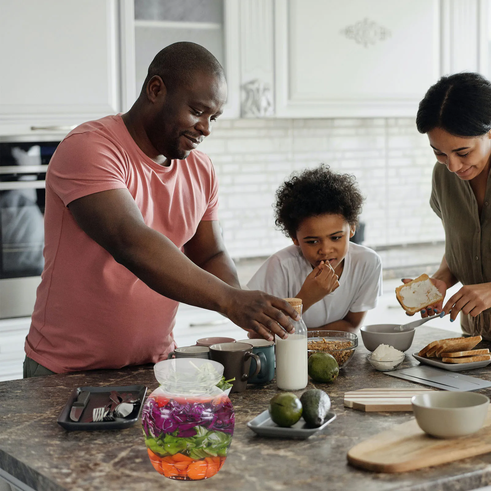 

Sealing Glass Pickle Jar Clear Fermenting Container for Food Storage Kitchen Home Restaurant Vegetable Pickling Jar Bpa Free