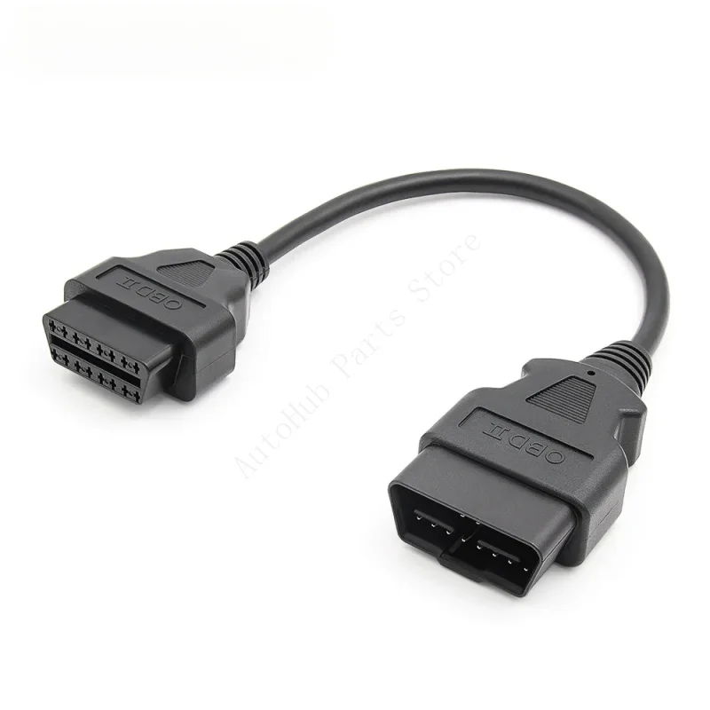 10 pieces Premium OBD2 16-Pin Extension Cable - 30cm Full 16-Core 26 AWG Low-Resistance Wire