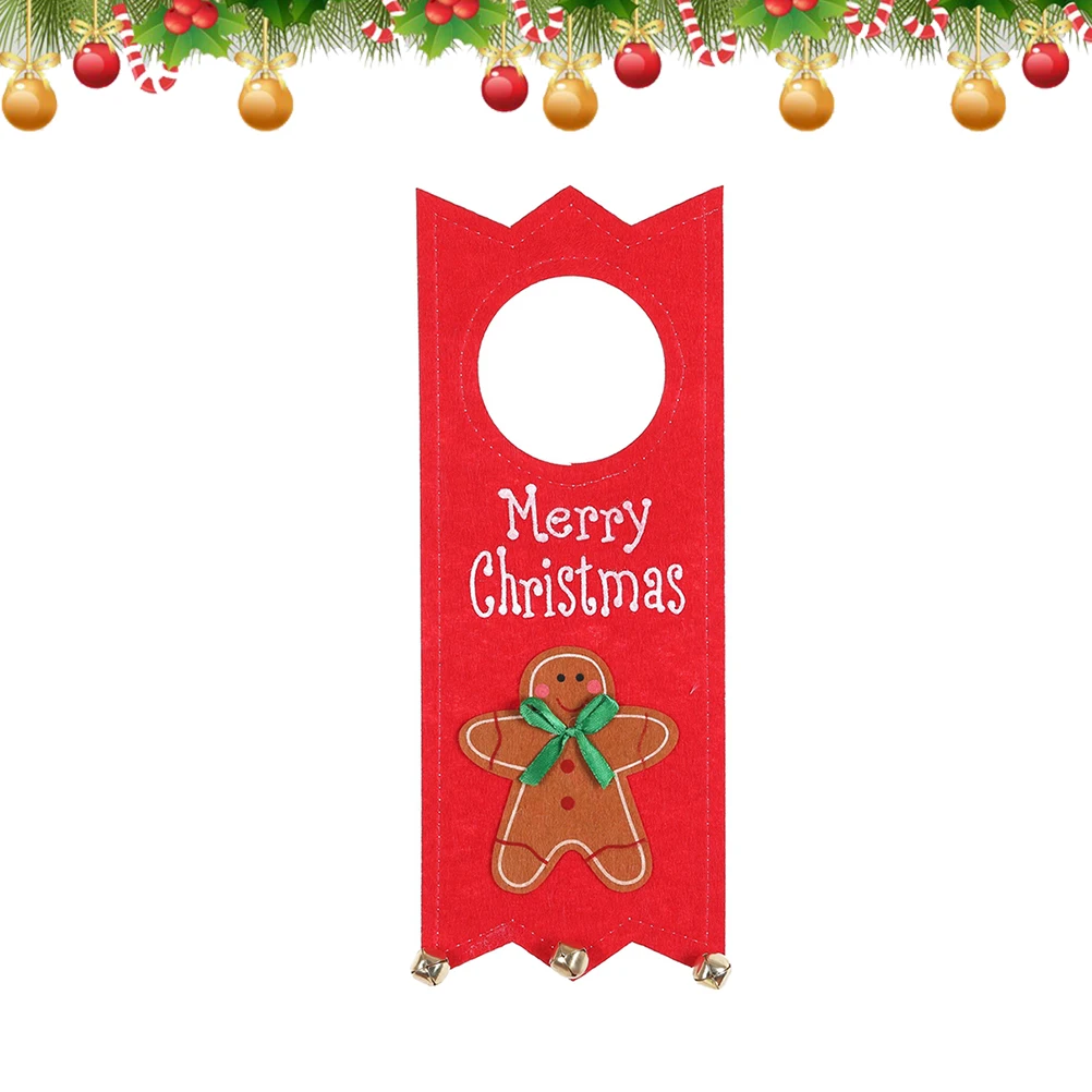 

1pc Gingerbread Man Hanging Christmas Decorations Door Handle Ornaments Doorknob Pendant Festive Holiday Charm