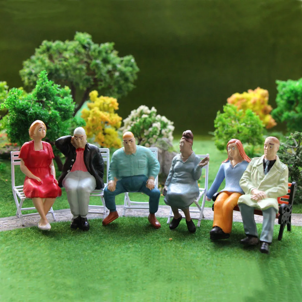 Evemodel P2513 Model Railway 12pcs G Scale Figures 1:25 Seated People