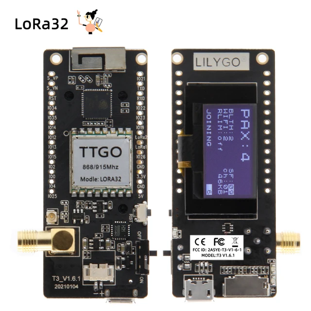 LILYGO® LoRa32 V2.1 Płyta rozwojowa ESP32 LoRa, moduł SX1276 SX1278, 433MHz 868MHz 915MHz, 0,96 Cal OLED, DIY WIFI Bluetooth