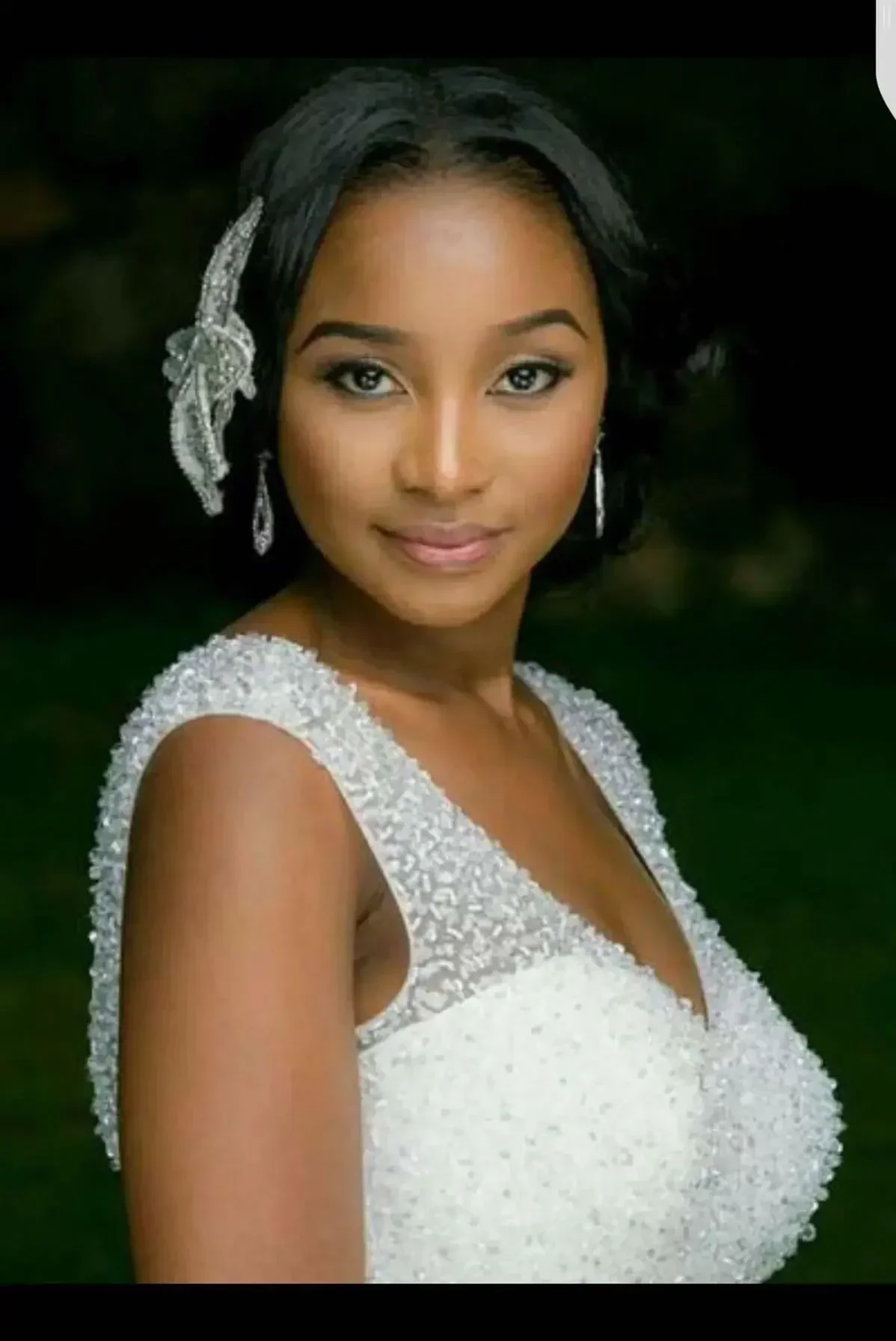 Customized Pure White Lace Embroidery African Mermaid Wedding Gown Luxury Heavy Beaded Dress