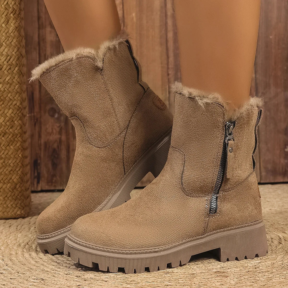 Winter Women Snow Boots Non-slip Outdoor Boots Woman Comfortable Platform Ankle Boots Trend Keep Warm Cotton Shoes for Woman