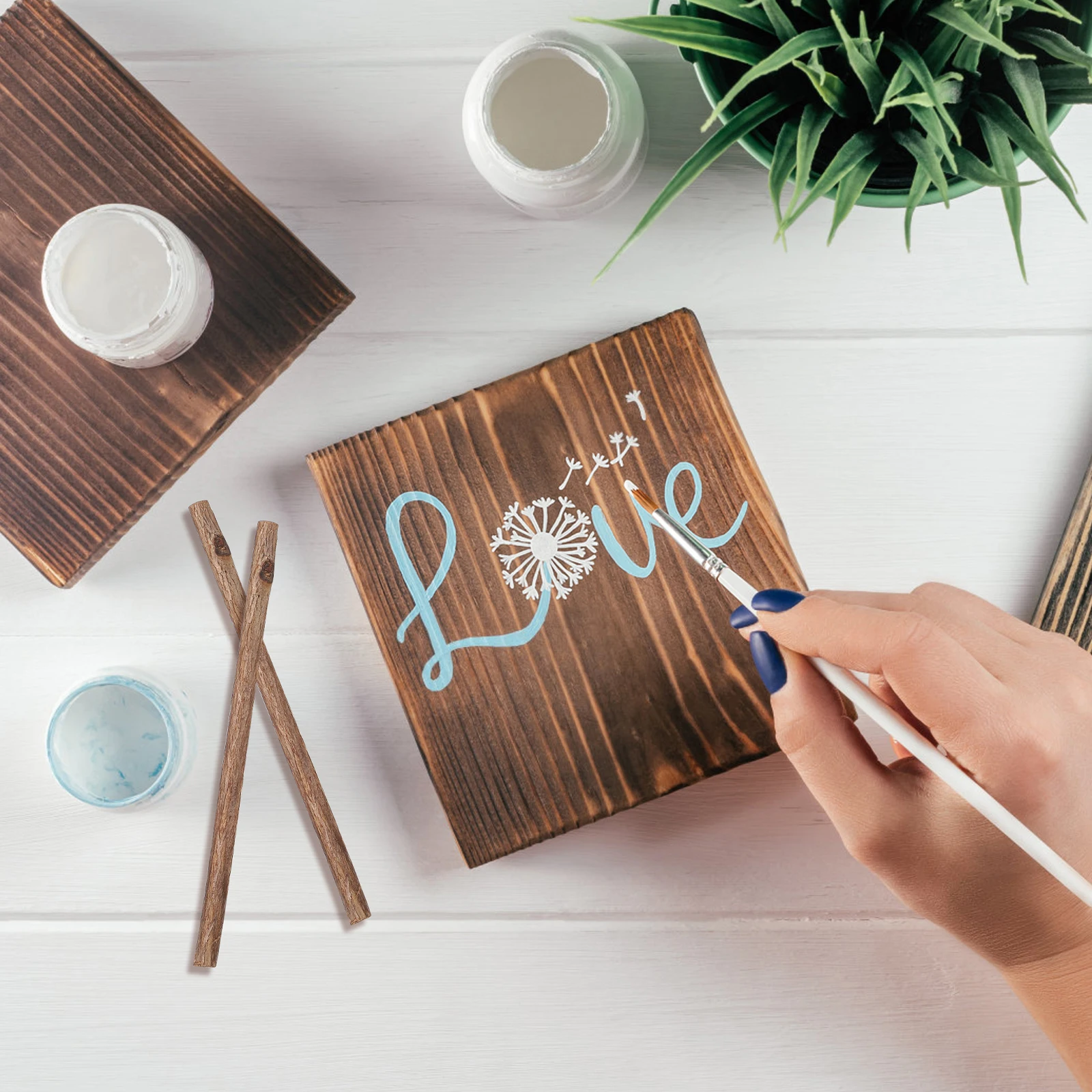 

Natural Wooden Sticks 100pcs Long Tree Branches for DIY Boxwood Crafts Bark Slices Handmade Woodworking Tools 0.3-0.5cm