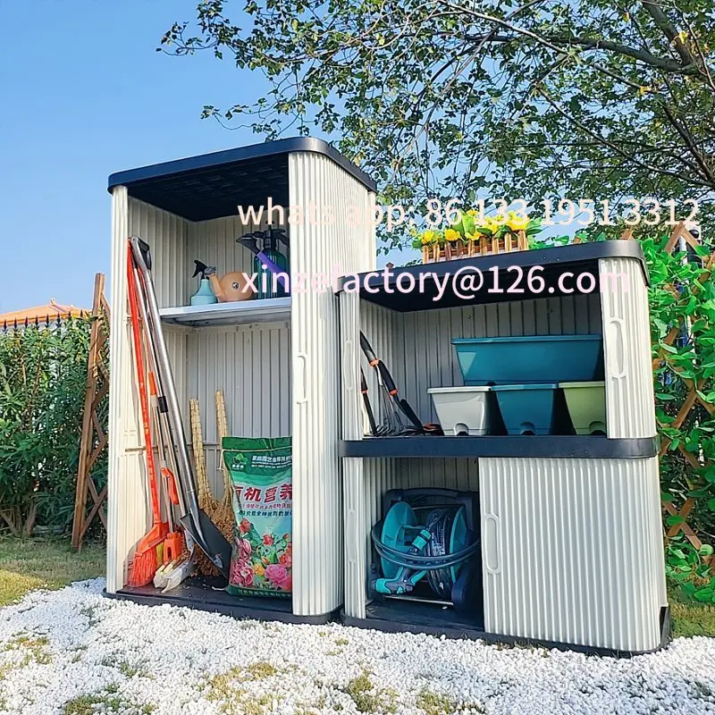

Customizable Balcony Storage Cabinet Outdoor Locker Sunscreen Waterproof Garden Tool Storage Cabinet Outdoor Large