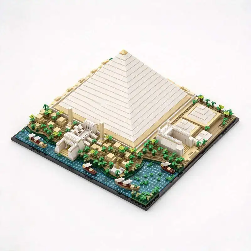 2926PCS Egyptian Pyramids Ancient Egypt Landscape Architecture Model Building Blocks Set DIY Assembly Toy Desktop Decor Gift