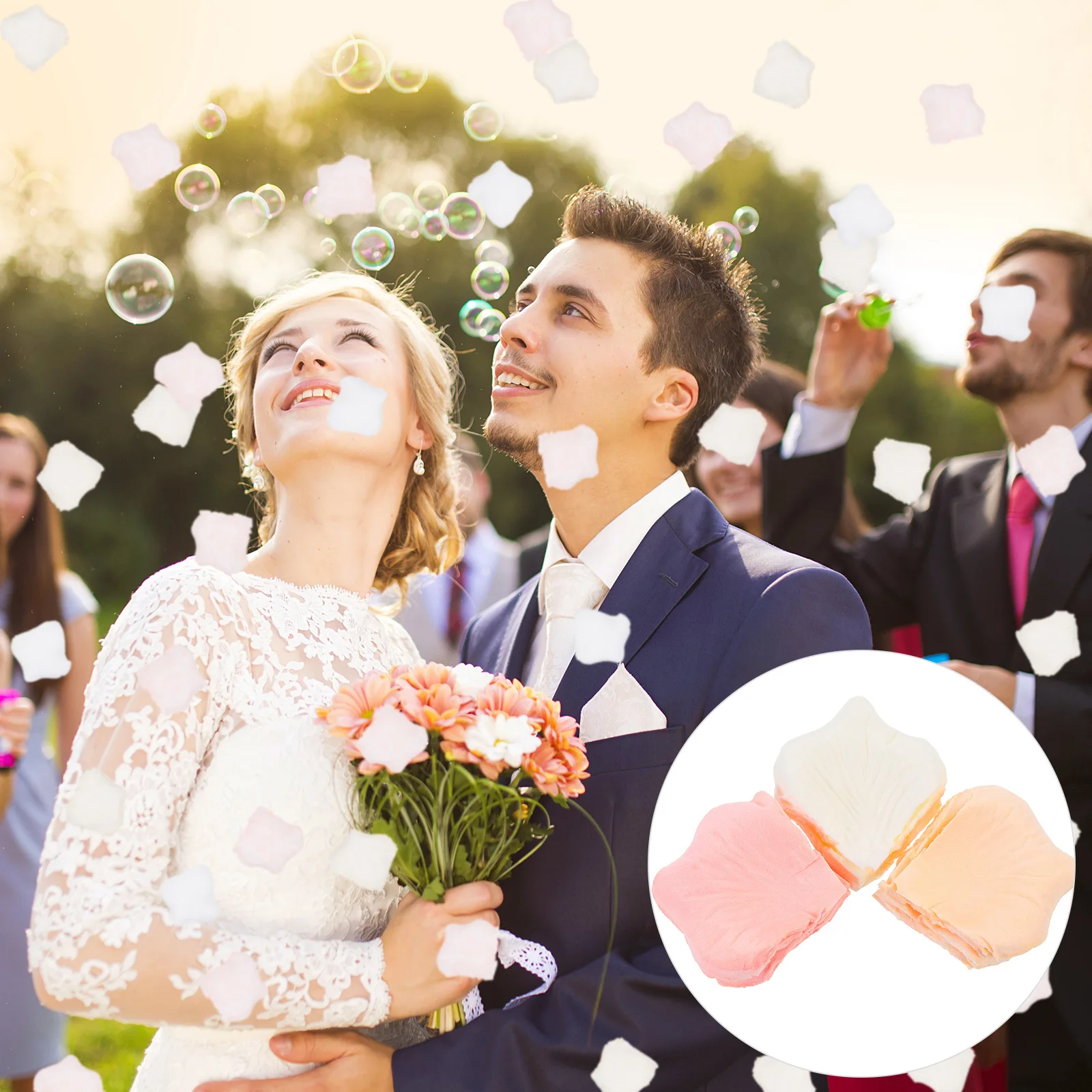 

300Pcs Silk Fabric Artificial Rose Petals Simulation Lightweight Wedding Party Table Scatter Decoration Artificial Rose Petals