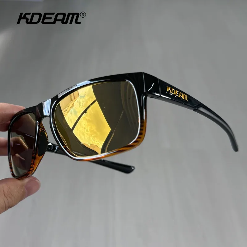 

KDEAM Vintage Polarized Sunglasses Square Classic Brand Driving Sun Glasses Colorful Coating Lens Fishing Eyewear for Men/Women