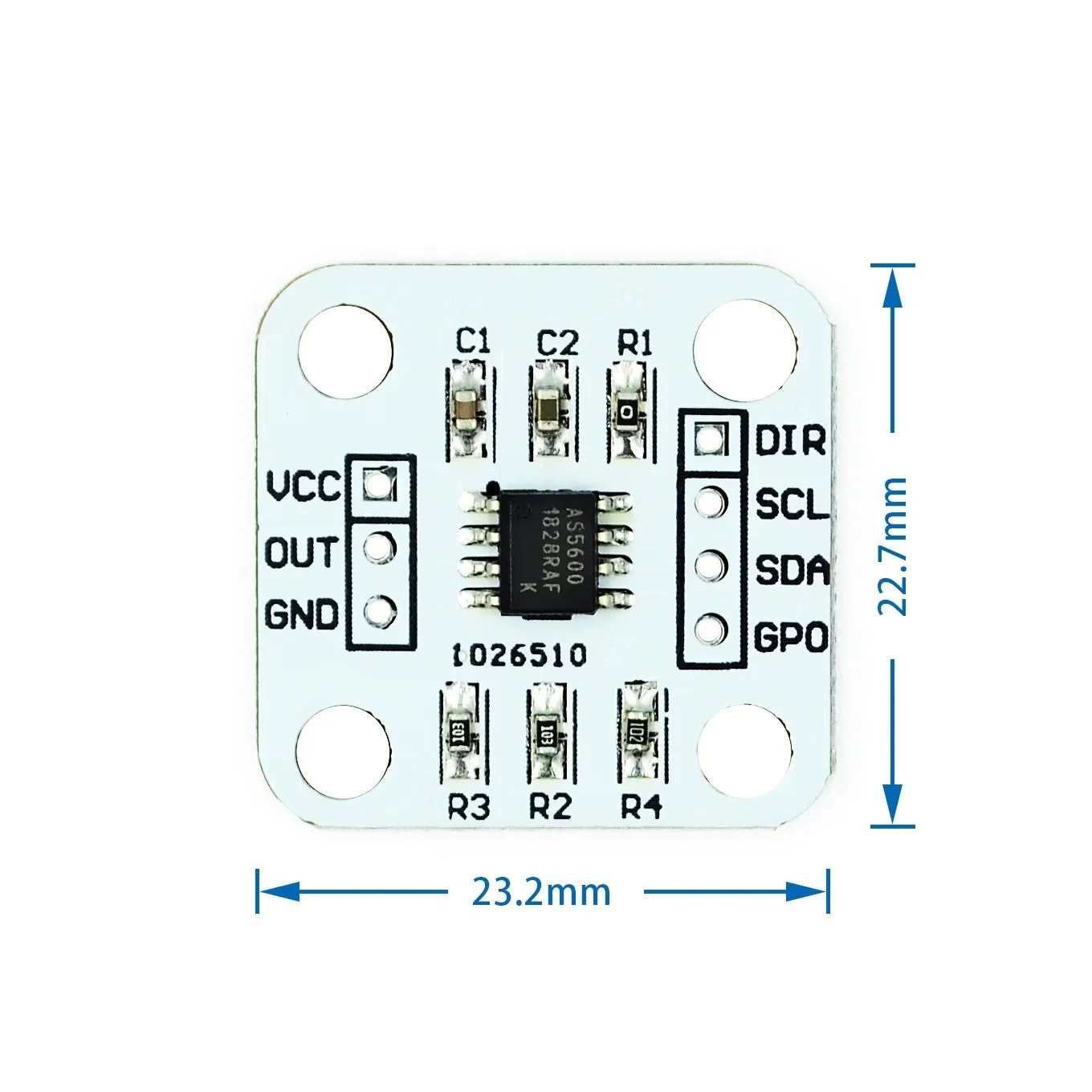 AS5600 Magnetische Encoder Magnetische Inductie Hoek Meting Sensor Module 12bit Hoge Precisie