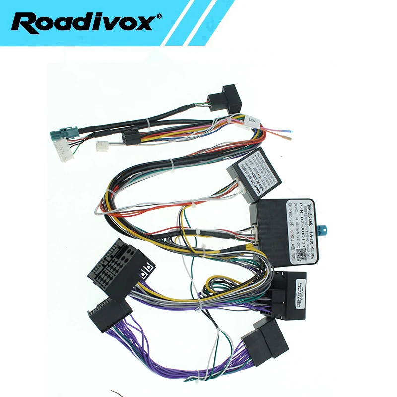 16pin Android Car Radio Stereo Wire Harness Power cable Adapter Canbus decoder box For Audi Q5 A4L