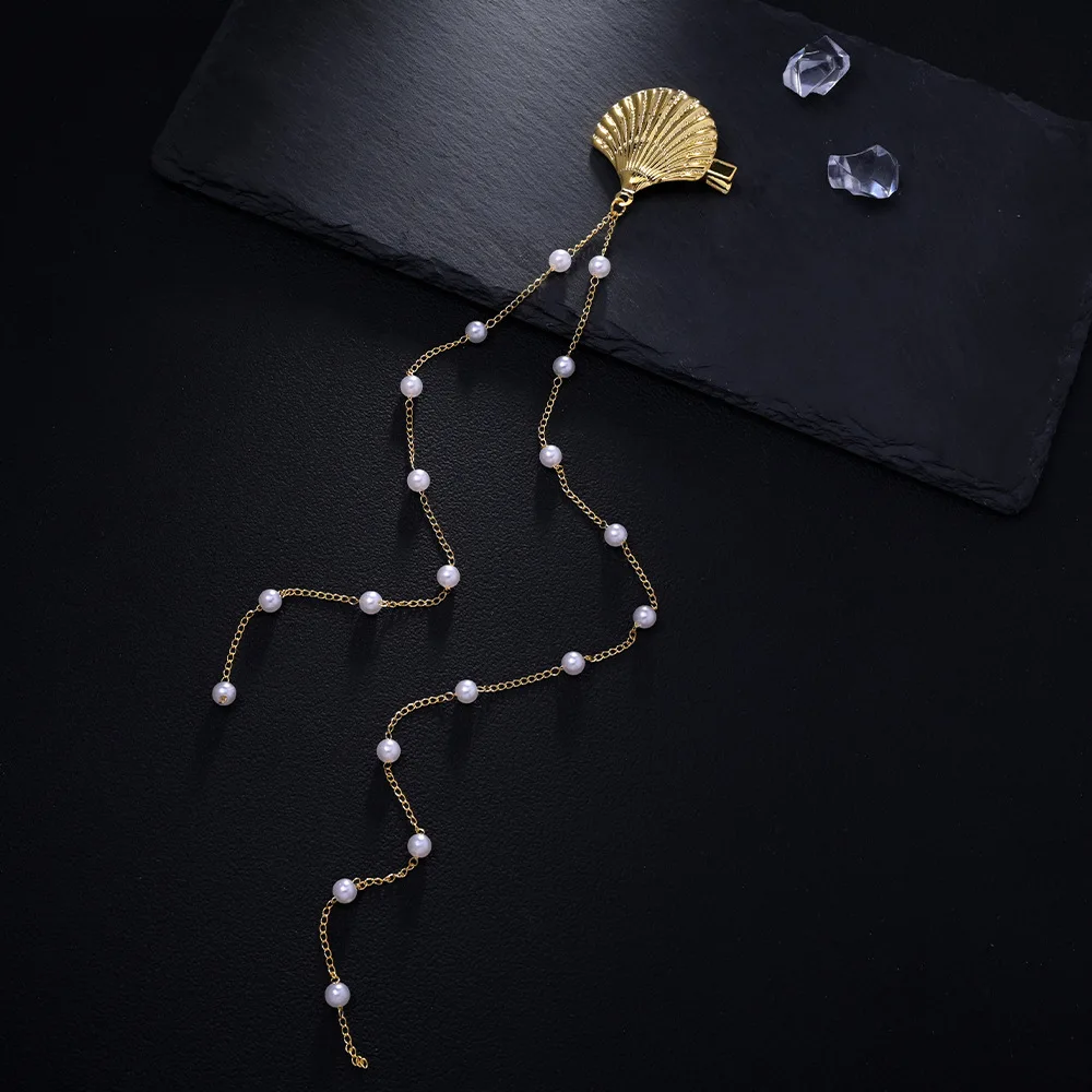 بوهو الذهب قذيفة رئيس سلسلة رائعة الزفاف الجبين مجوهرات الزفاف الشعر سلسلة حك اكسسوارات للنساء هدايا 2025 #4