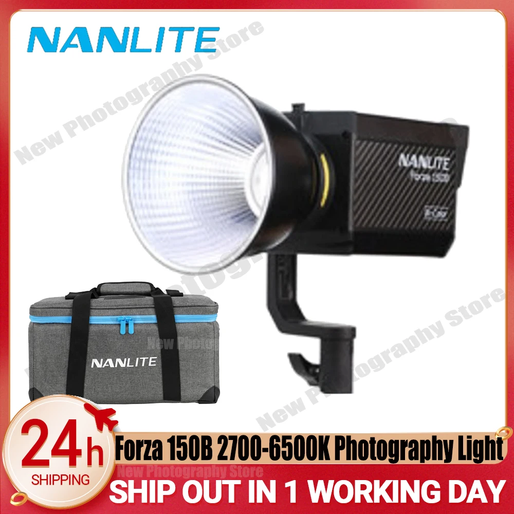 

Nanlite Forza 150B 150w LED Photography Lighting Bi-Color 2700-6500K Professional Outdoor Monolight COB Light Flash Strobe Lamp