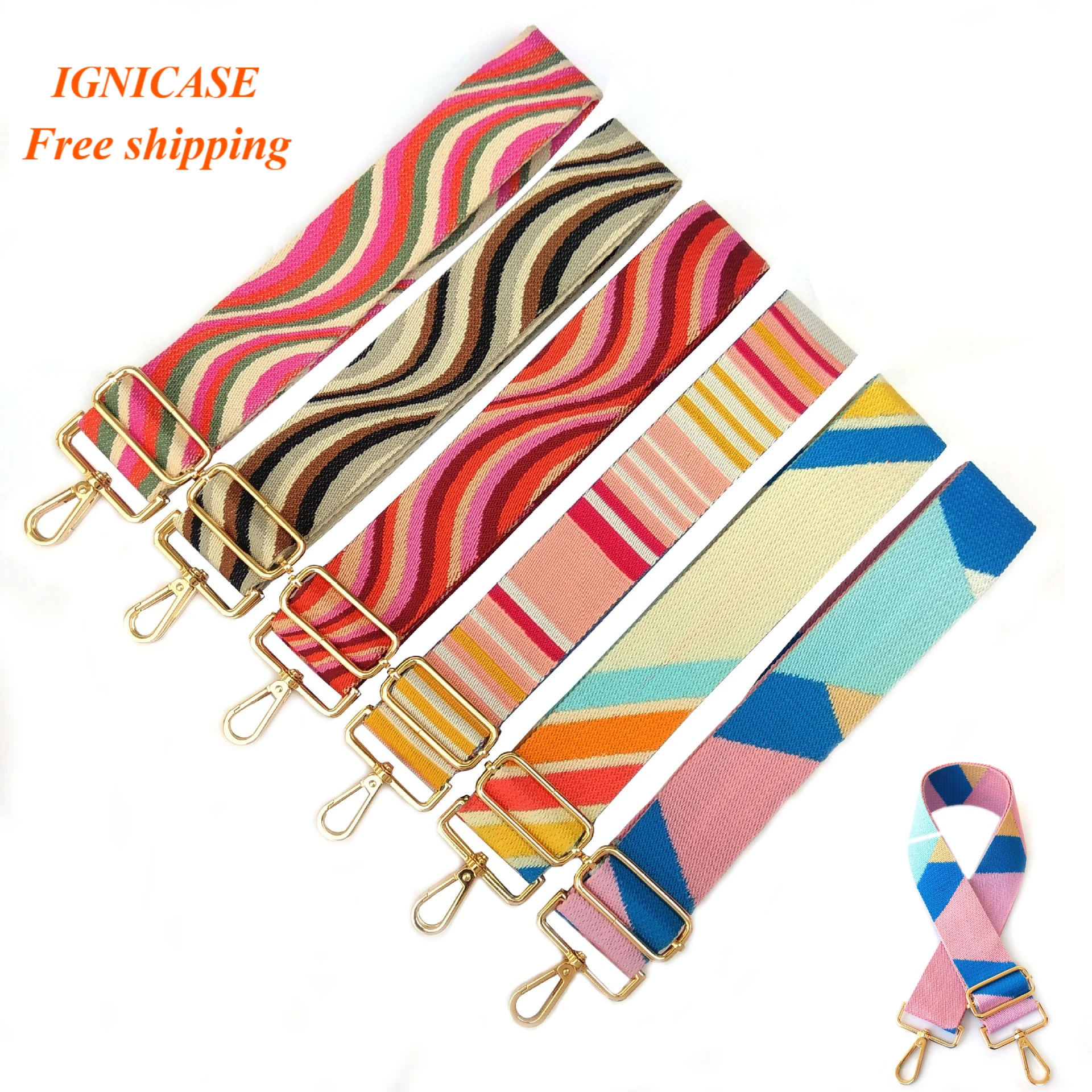 IGNICASE New Wide Edition Bag Strap One Shoulder Oblique Span Adjustable Replacement Long Shoulder Strap Bag Strap Accessories