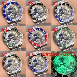 40mm Tandorio Diving Mens Watch Luminous Kanagawa Surfing SUB NH35A Automatic Mechanical Watches white numbers