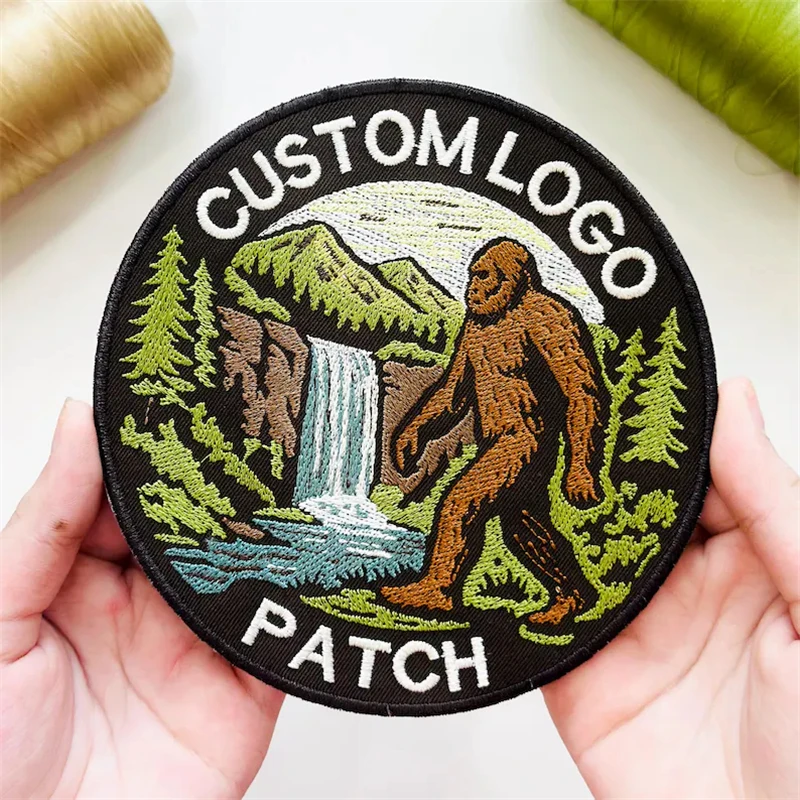 Bigfoot Savage Embroidered Patch Custom Text Logo Iron On Patches DIY Gift Applique For Clothes Trucker Hats Backpack