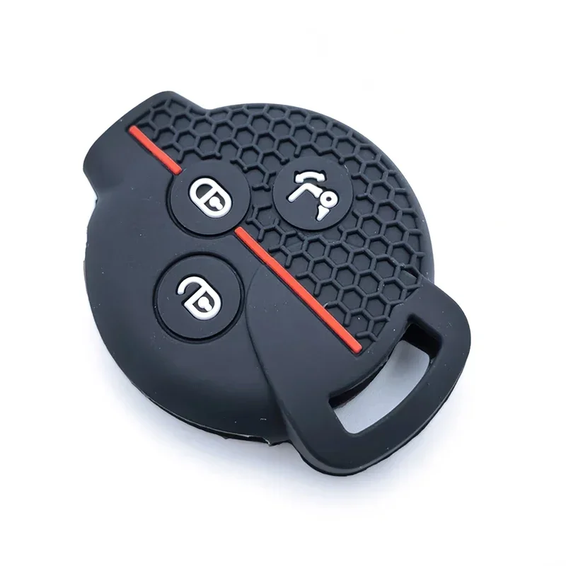 For Benz Smart 450 City Coupe Cabrio Crossblade Fortwo Roadster K for Benz Brabus 451 3/4 Buttons Silicone Car Key Case Cover