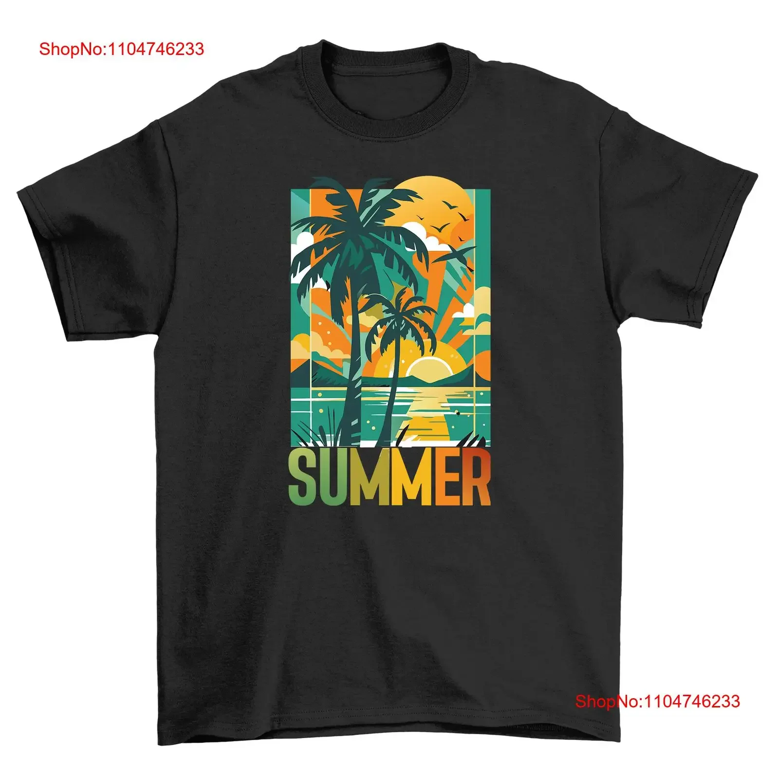 تي شيرت صيفي '74 على الشاطئ ملمس ممتع في الشمس بتصميم ريترو 100 قطن للجنسين عتيق مغسول ملابس الشارع قابلة للتنفس وناعمة وممتدة #1
