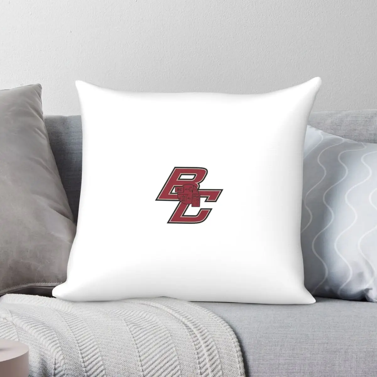 Boston College Calculus Square Pillowcase Polyester Linen Velvet Pattern Zip Decor Throw Pillow Case Home Cushion Case