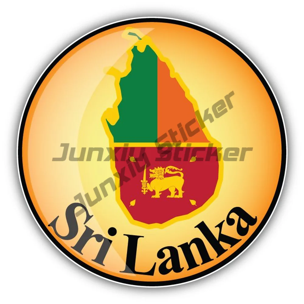 

Sri Lanka Map Flag Glossy Label Sticker Car Front Windshield Motorcycle Suv Bumper Decal Sunscreen Cover Scratches Decoration