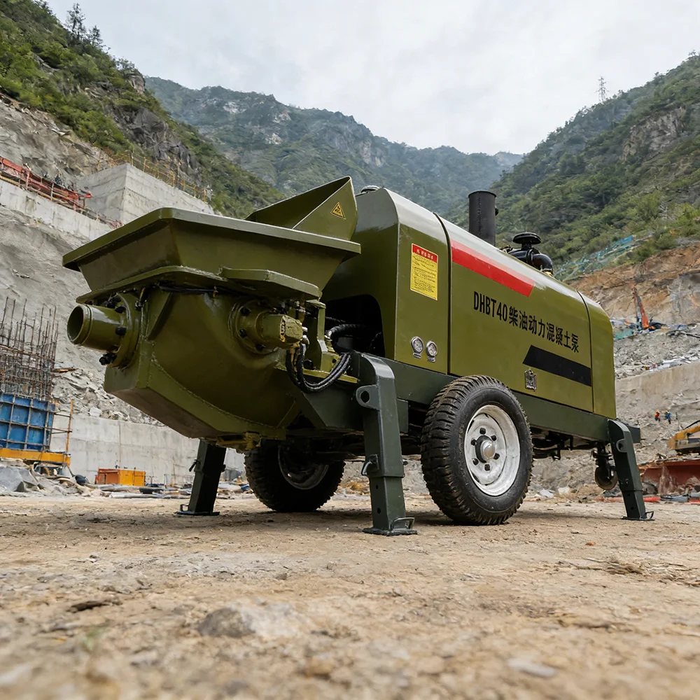 Electric Powered Concrete Pump For Concrete Slab Pouring Silent Operation For Noise Sensitive Areas