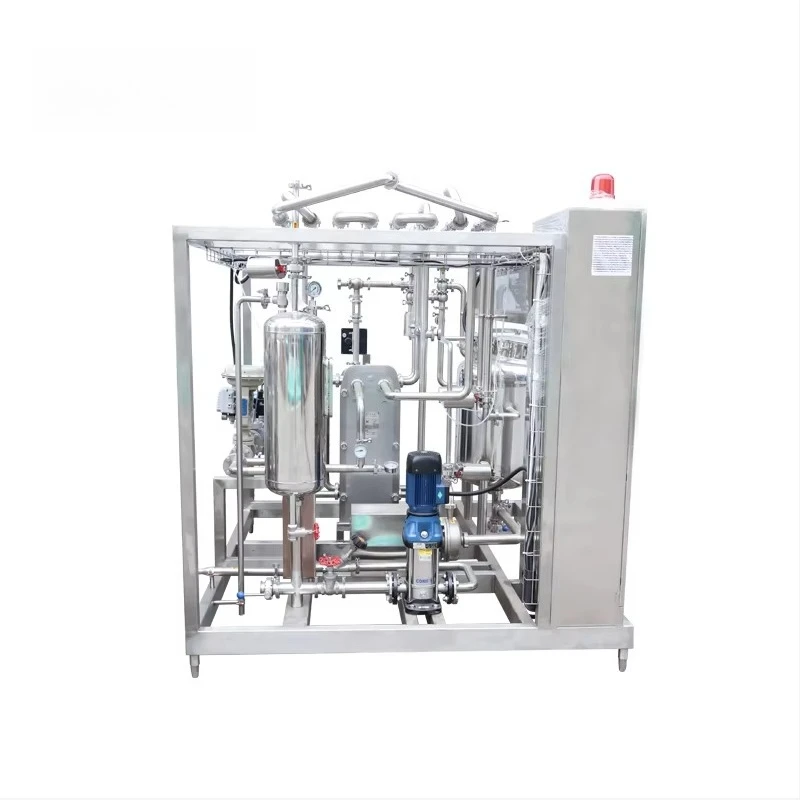 Auto Plate Sterilizer With Matching Pump High Productivity Customized Dairy Beverage Machine for Juice Ice Cream Processing