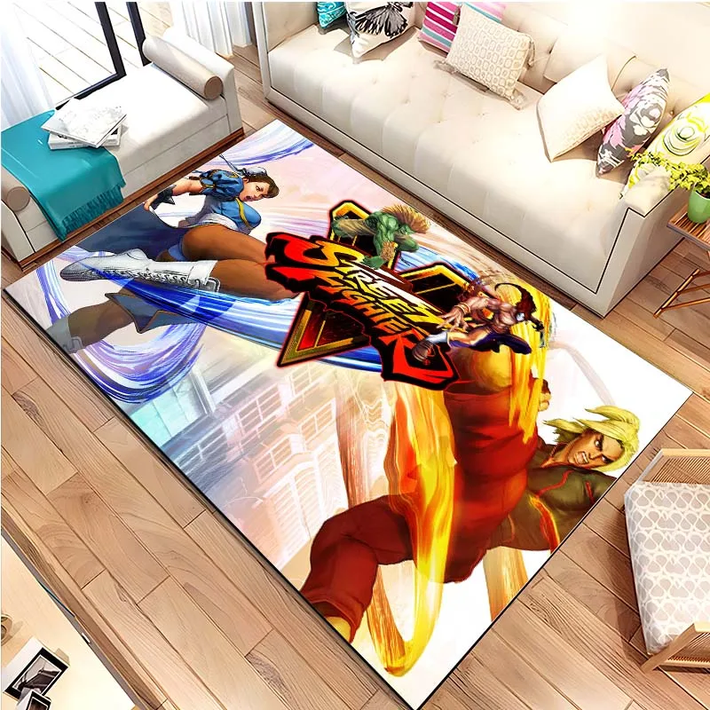 

Classic Games Street F-Fighter Printed Floor Mat Carpet 15 Sizes Living Room Bedroom Bathroom Floor Mat Game Room Area Rug