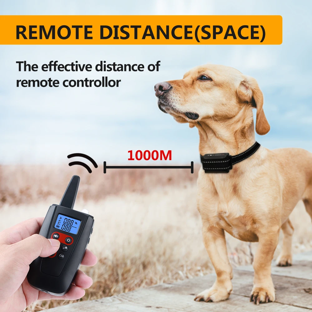 PaiPaitek Rechargeable No-Shock Dog Training Collar with Remote 3300ft Range Beep & Vibration for 2 Dogs OEM/ODM Fully Certified