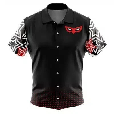 2026 Wanzhi Brand Black Spell Power Symbol Full Print Short Sleeved Shirt Men's Quick Drying Retro Top