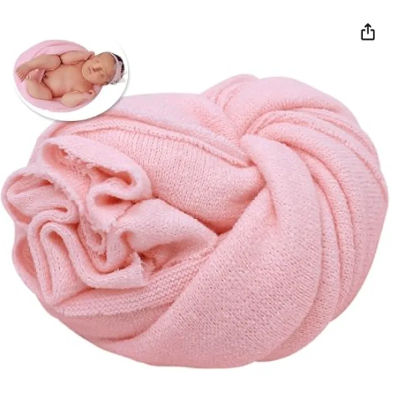 

Newborn Photography Posing Wrap - Ultra-Stretch Knit Swaddle Blanket for Baby Boys & Girls - Studio & Home Photo Shoot Prop