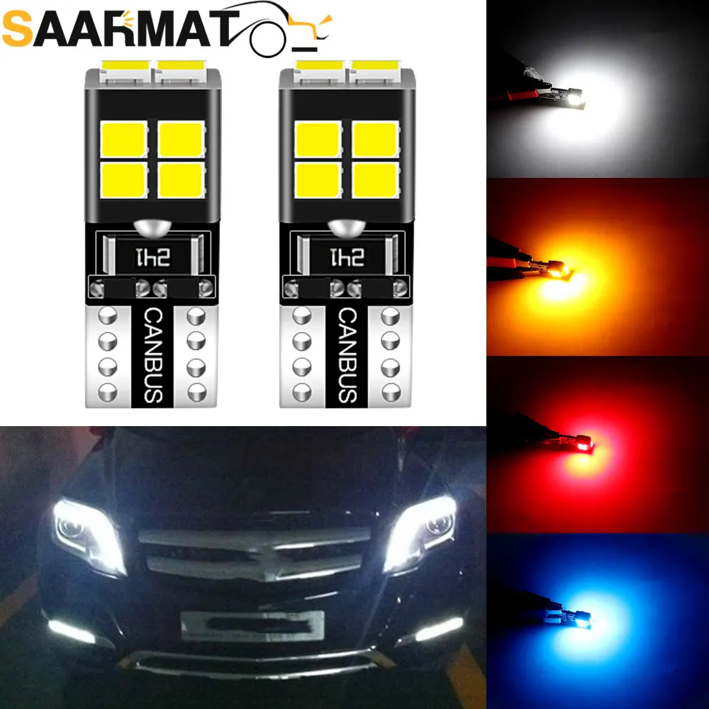 2Pcs LED Clearance Light T10 W5W 194 168 2825 for Smart Fortwo MK1 450 1998-2007 Four MK1 454  MK2 451 2007-2014 452