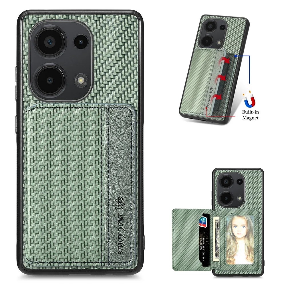 

Кожаный чехол с магнитной задней панелью RFID для OPPO Reno 13 FS 5G 2025, роскошный чехол-подставка для телефона Funda Reno 13FS 13F Reno13 Pro Funda