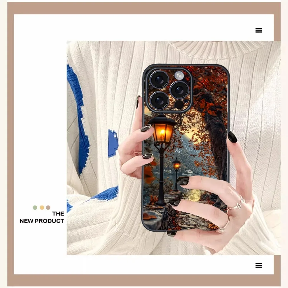 Autumn dusk sunset Phone Case For iPhone 16 15 14 13 12 11 PRO MAX PLUS Mini TPU Soft to Skin-friendly case